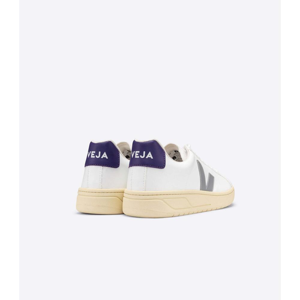 White/Purple Women's Veja URCA CWL OXFORD-GREY Sneakers | AU 633RVD